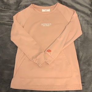 Light pink Defaced Streetwear Crewneck